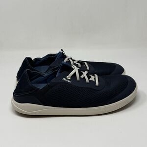 OluKai Moku Pae Shoes Mens 9 Blue Mesh Casual Comfort Slip On Boat Sneakers